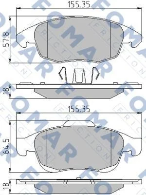 Колодки гальмівні Fomar FO929981