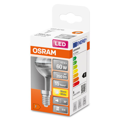 LED лампа побутова OSRAM 4.3Вт 350лм 2700K білий