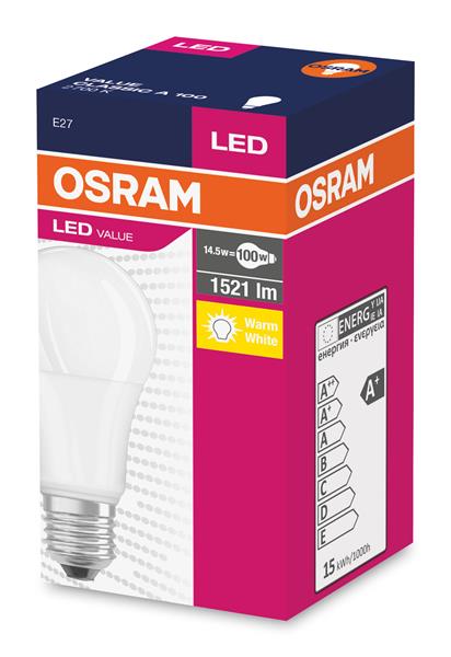 LED лампа побутова OSRAM 7.5Вт 800лм 3000K білий