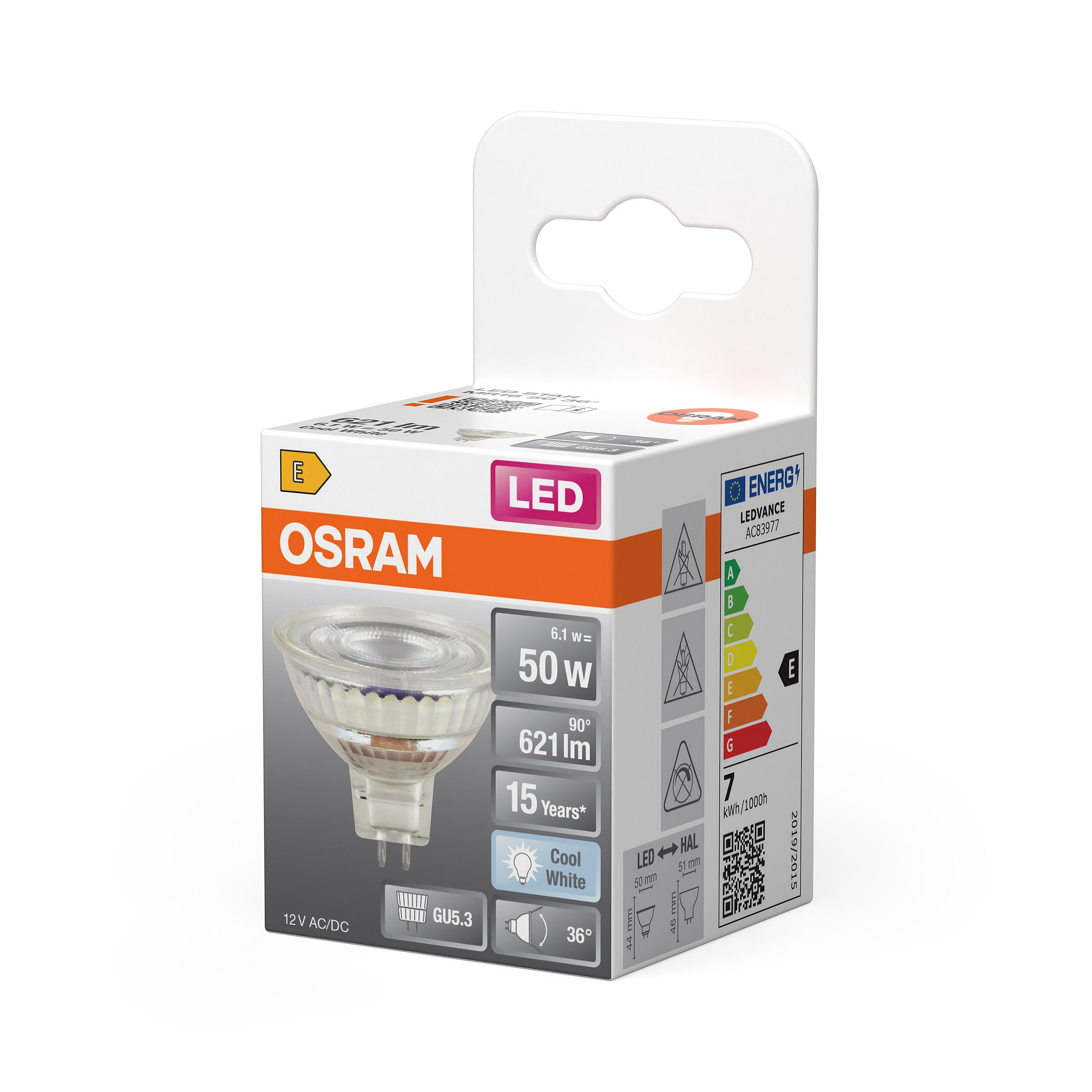 LED лампа побутова OSRAM 6.1Вт 621лм 4000K білий