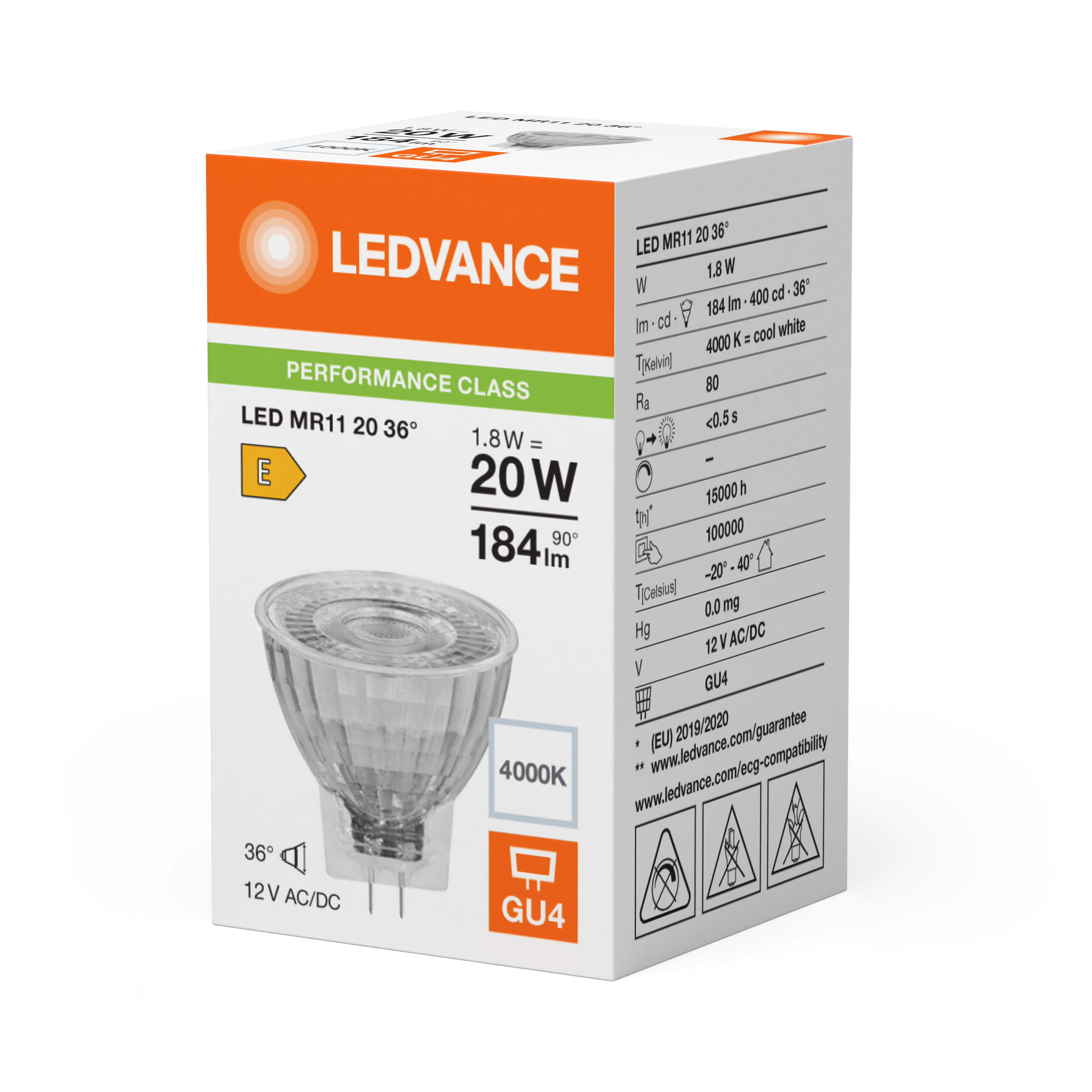 LED лампа побутова OSRAM 1.8Вт 184лм 4000K білий