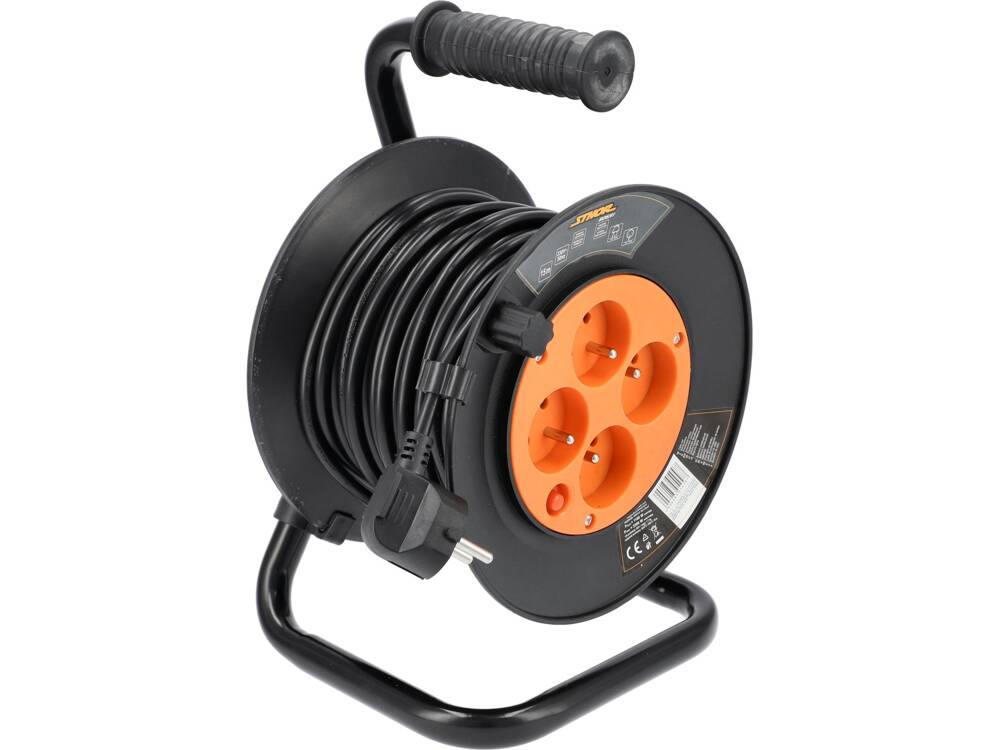 Подовжувач на котушці, 220V STHOR 15м розетки