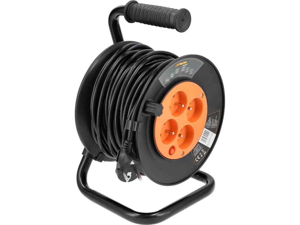 Подовжувач на котушці, 220V STHOR 25м розетки
