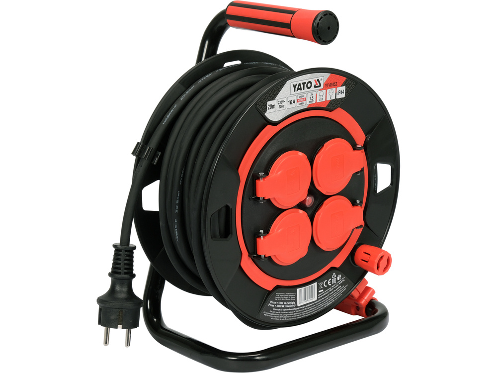 Подовжувач на котушці, 220V YATO 20м