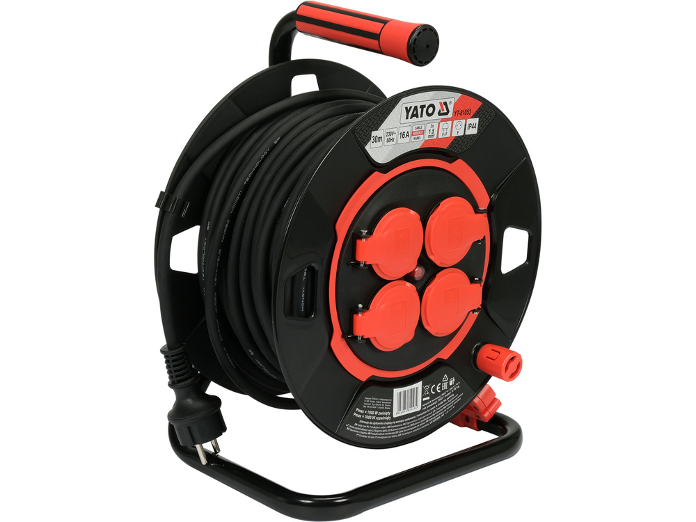 Подовжувач на котушці, 220V YATO 30м