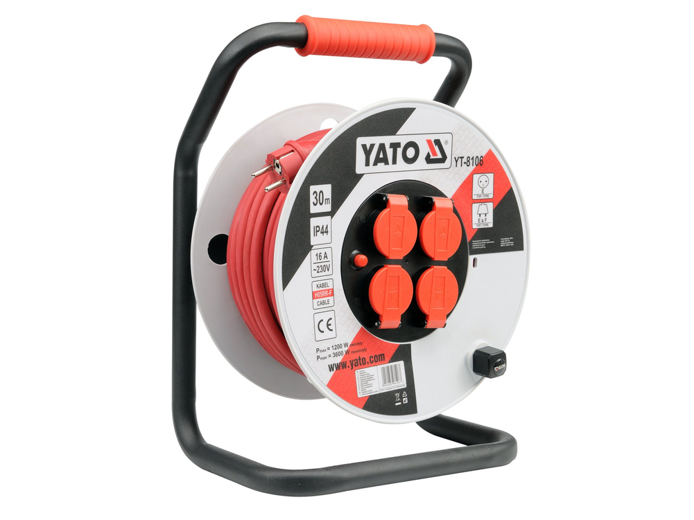 Подовжувач на котушці, 220V YATO 20м