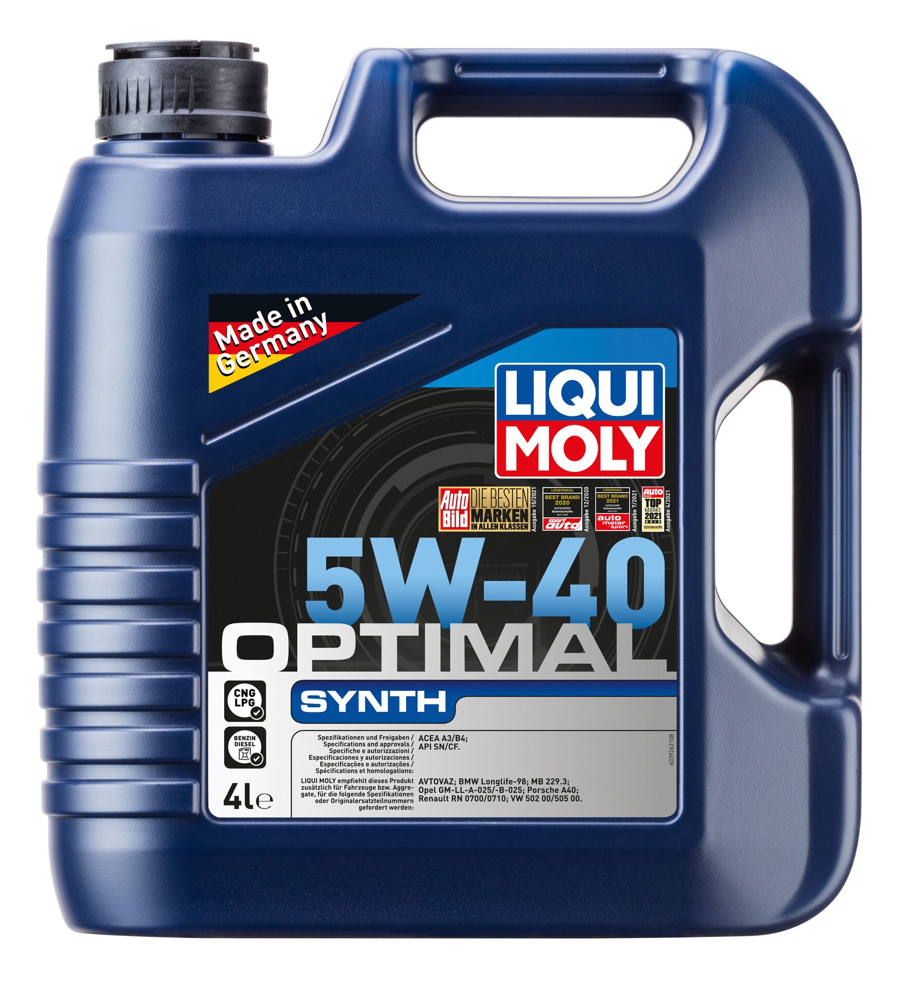 Олива моторна Optimal Synth 5W-40 4л
