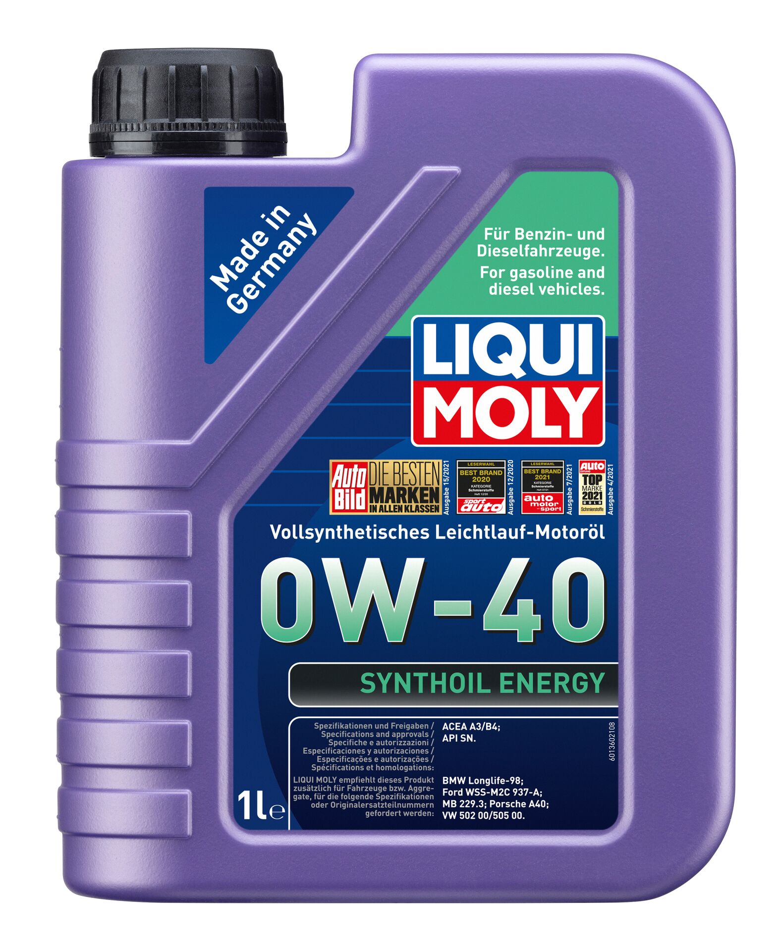 Олива моторна Synthoil Energy 0W-40 1л