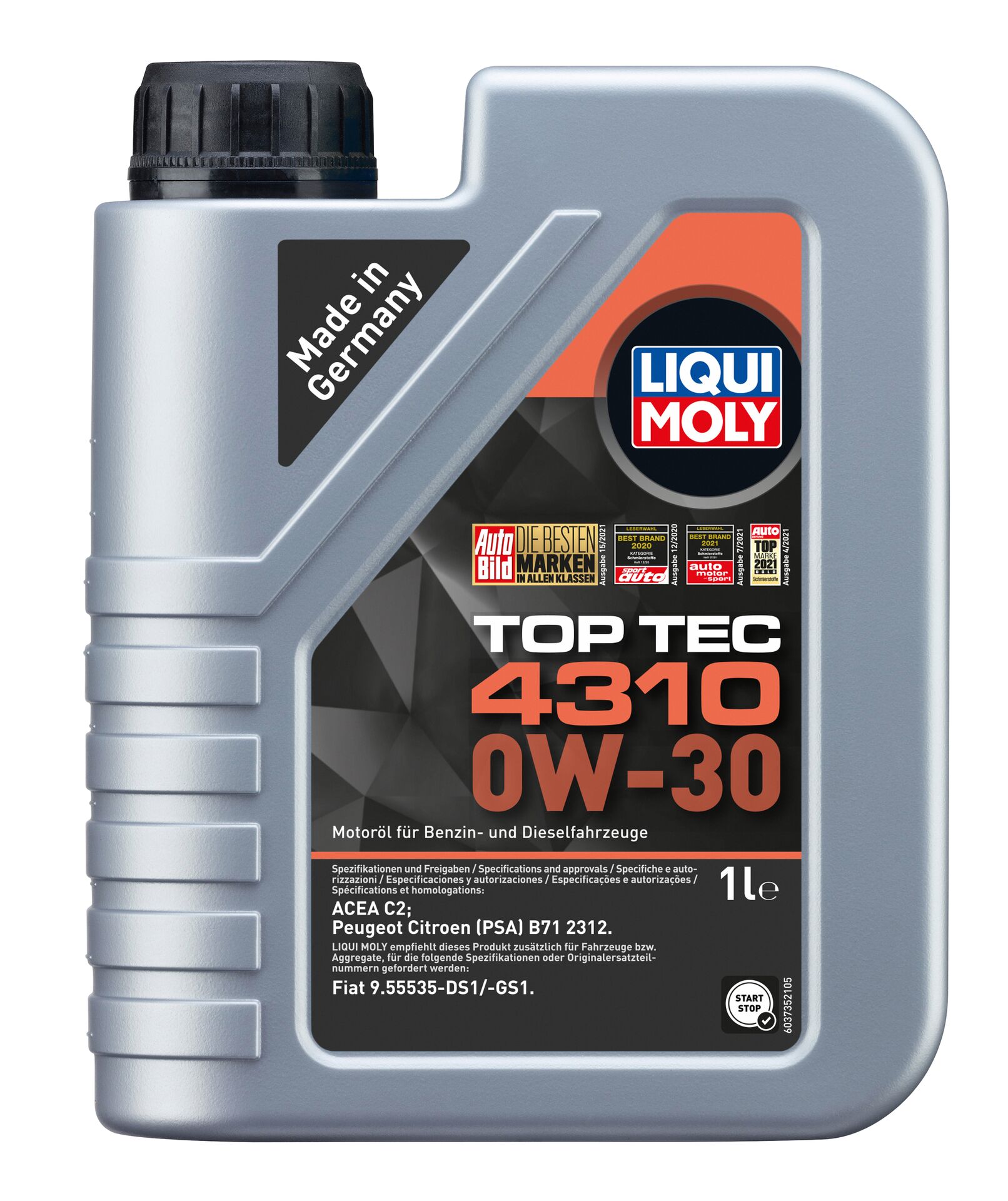 ОЛИВА МОТОРНА TOP TEC 4310 0W-30 1Л