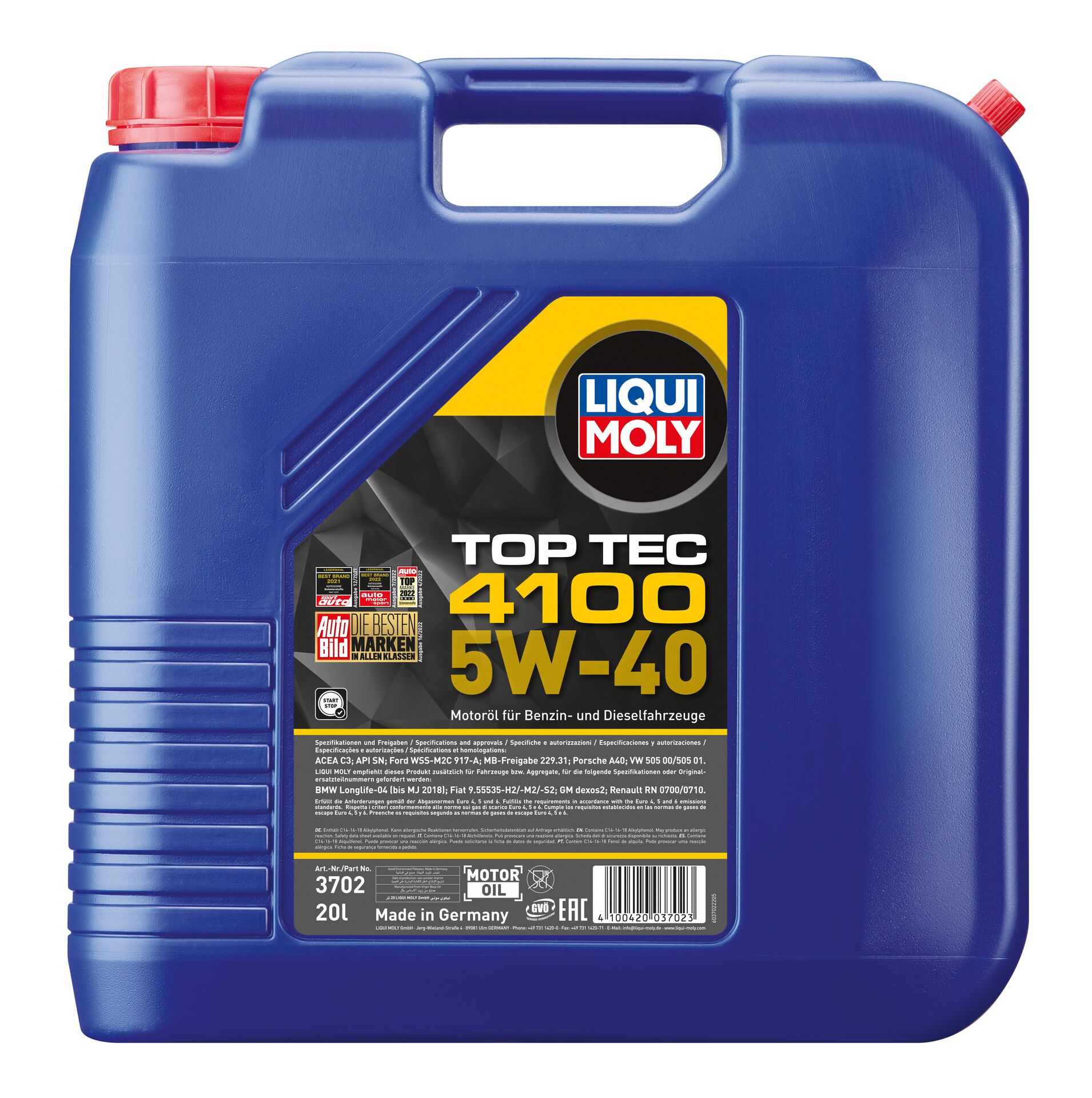 Олива моторна Top Tec 4100 5W-40 20л