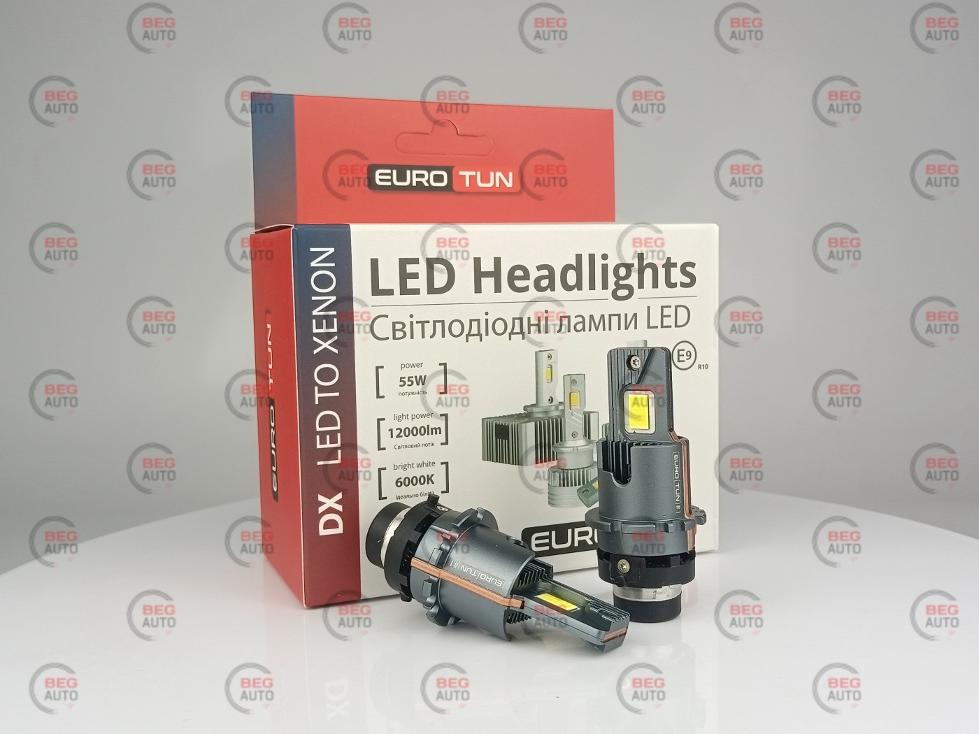 лампа LED D4S mini 12V 55W DX 6000K CAN BUS радіатор з вентилят.