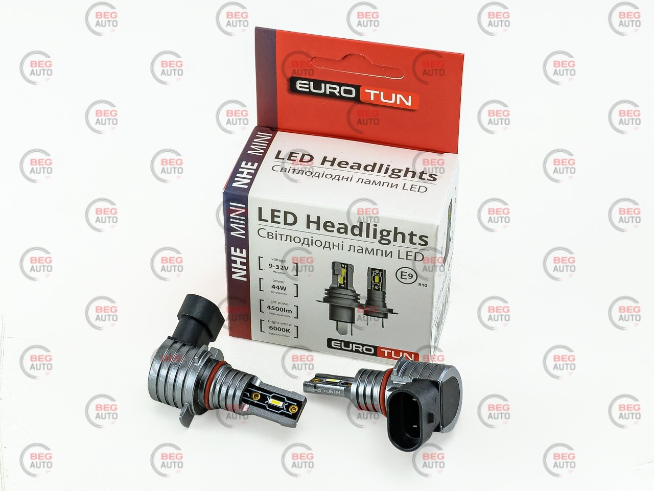 лампа LED HIR2 12V-24V 44W EUROTUN NHE 4500L 6000K радіатор