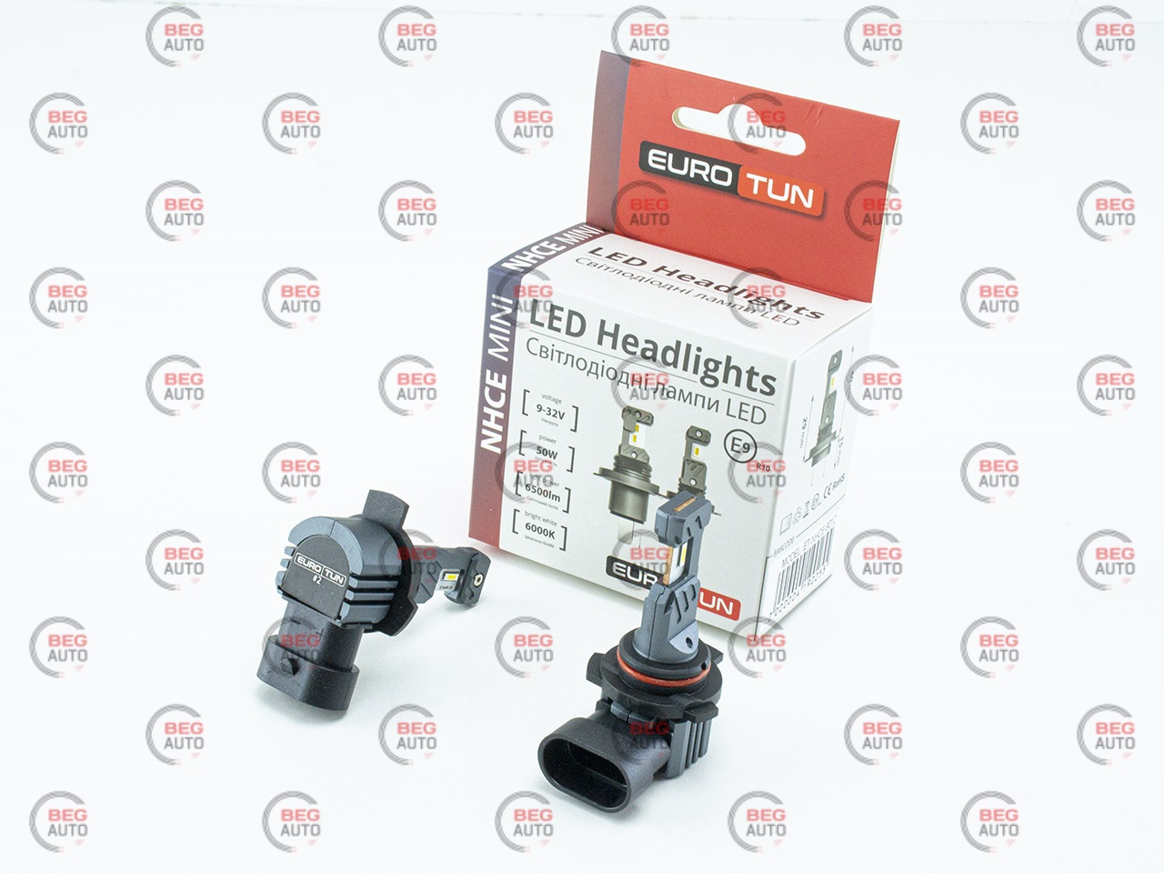 лампа LED HIR2 12V-24V 50W EUROTUN NHСE 6500L 6000K радіатор