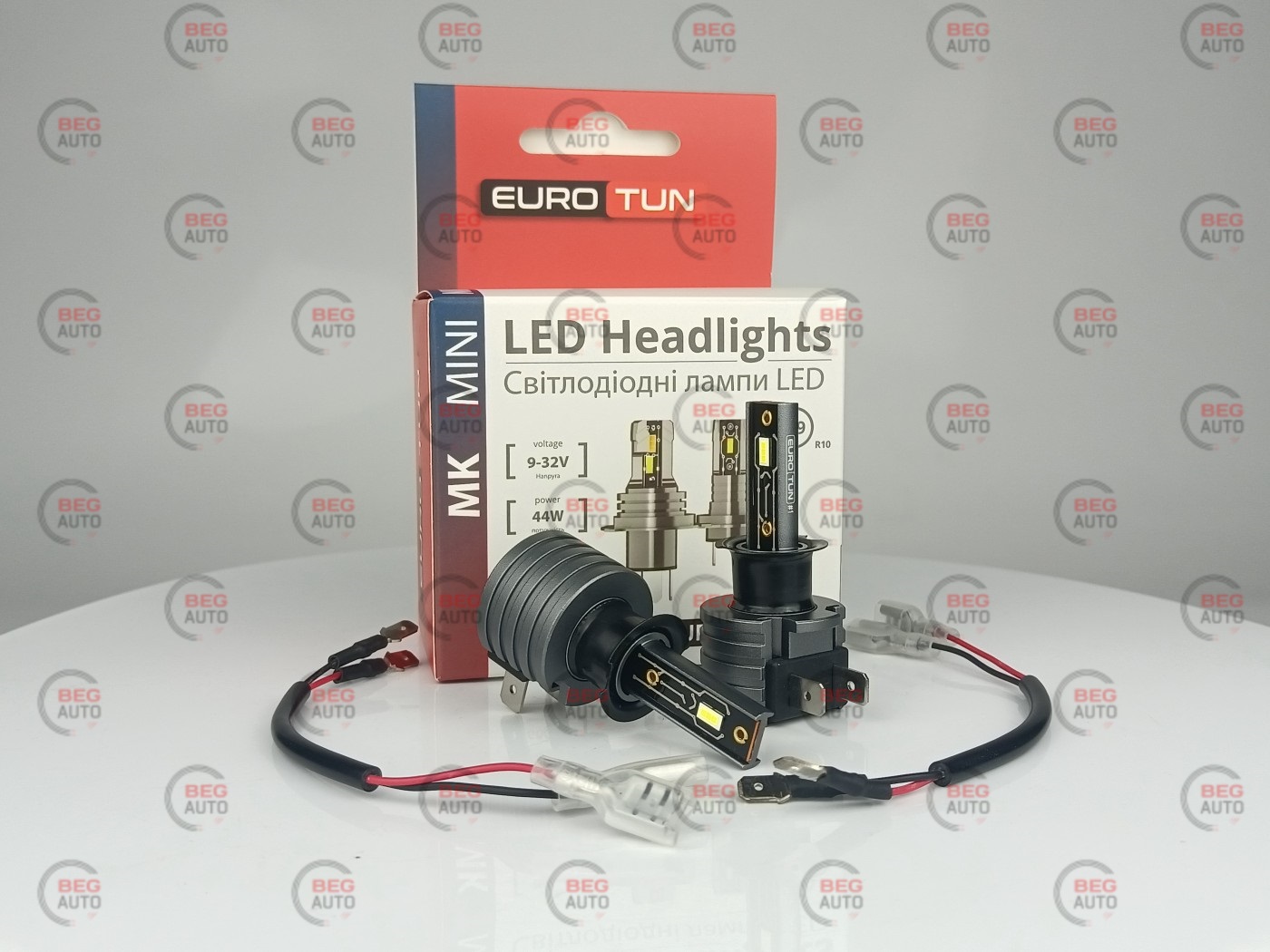лампа LED H3 12V-24V 44W EUROTUN MK 4500L 6000K радіатор