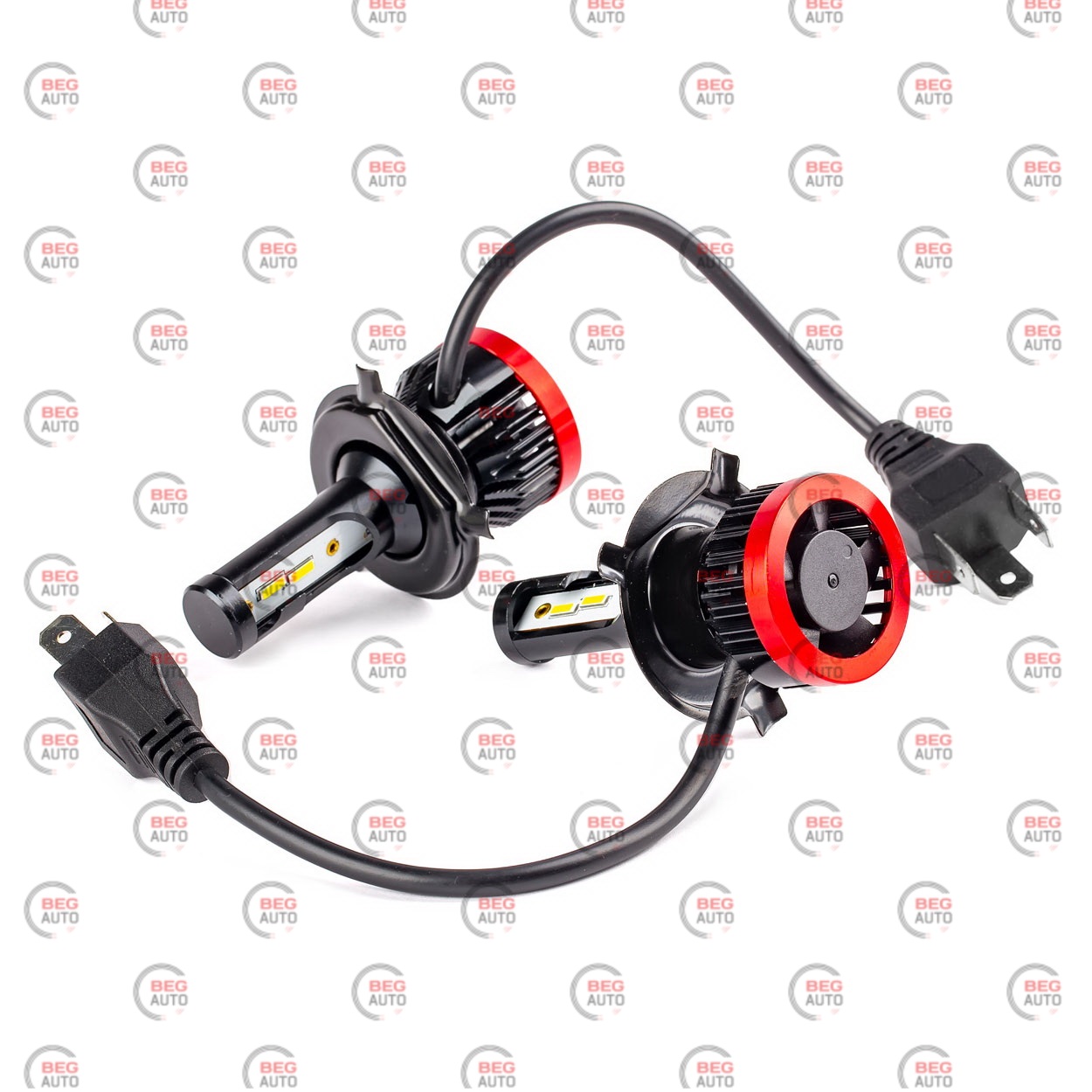 лампа LED H4 12V 50W EUROTUN K2E 8000L 6000К радіатор з вентилят.