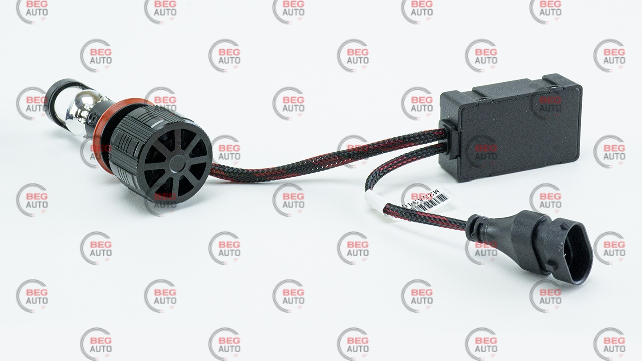 лампа LED з лінзою H8/H9/H11/H16 12V-24V 60W EUROTUN NL19 10000L 6000K CAN BUS радіатор з вентилят.