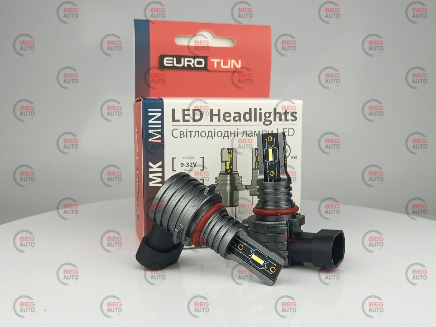 лампа LED HB4 12V-24V 44W EUROTUN MK 4500L 6000K радіатор