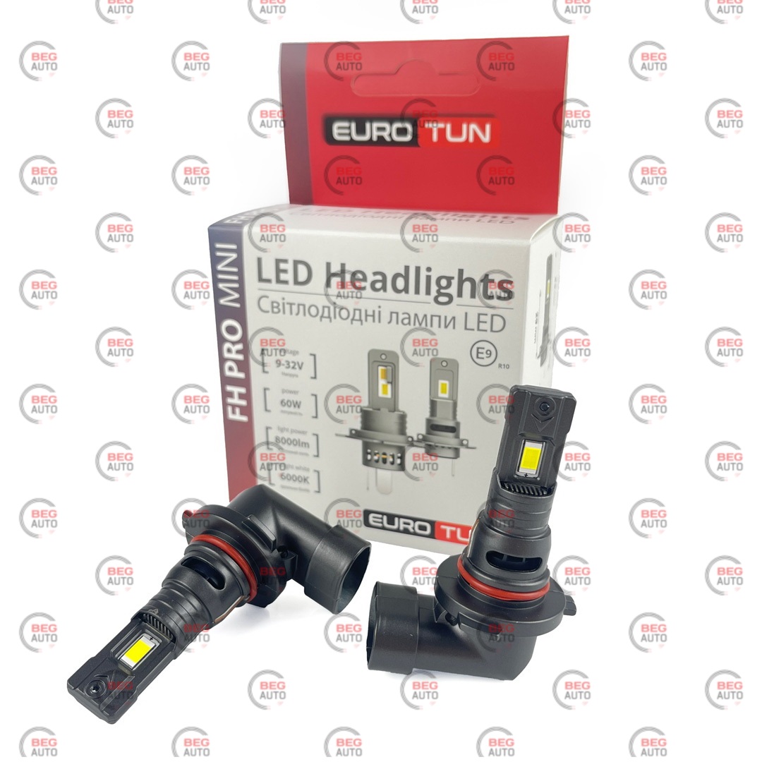 лампа LED HB4 12V-24V 60W EUROTUN FH PRO 8000L 6000K радіатор