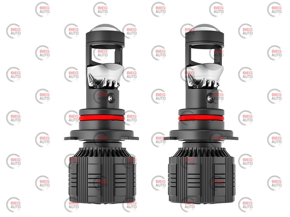 лампа LED з лінзою HB4 12V-24V 60W EUROTUN NL19 10000L 6000К CAN BUS радіатор з вентилят.