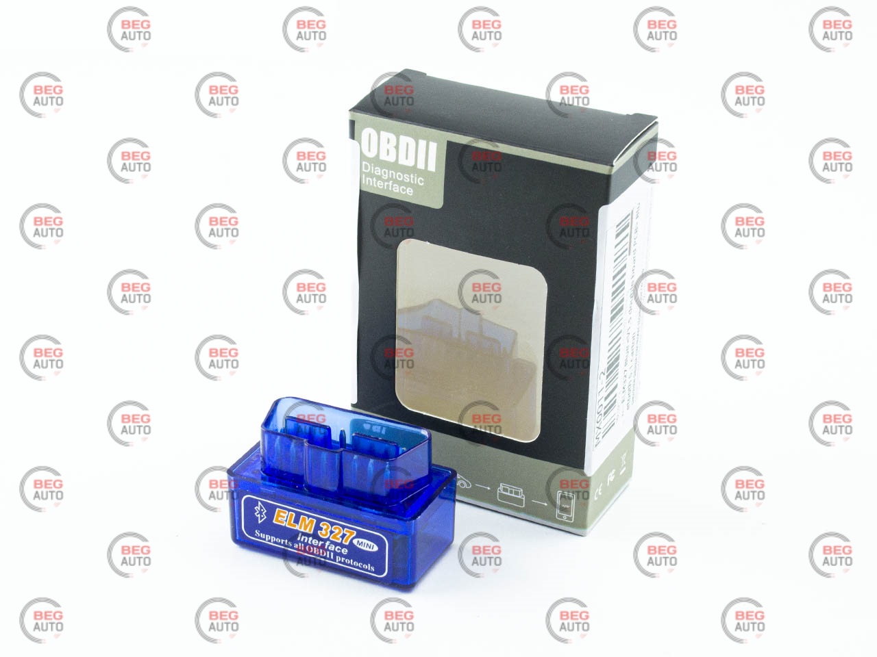 адаптер-сканер діагностичний OBDII - BLUETOOTH ELM327 mini 2 плати, V1.5