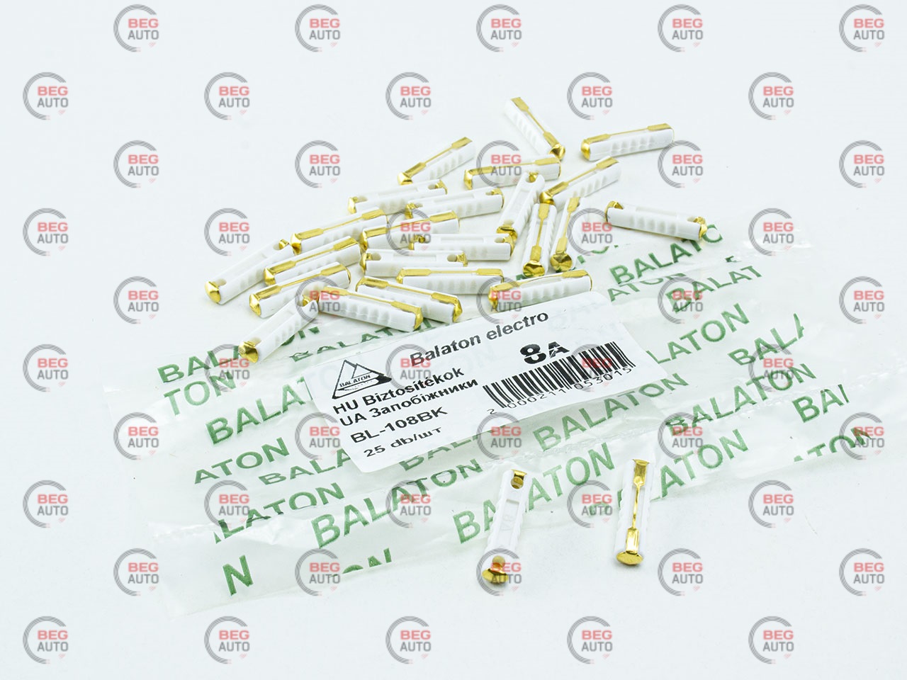 запобіжники 2101 (Balaton) 8A (к-т 25шт)