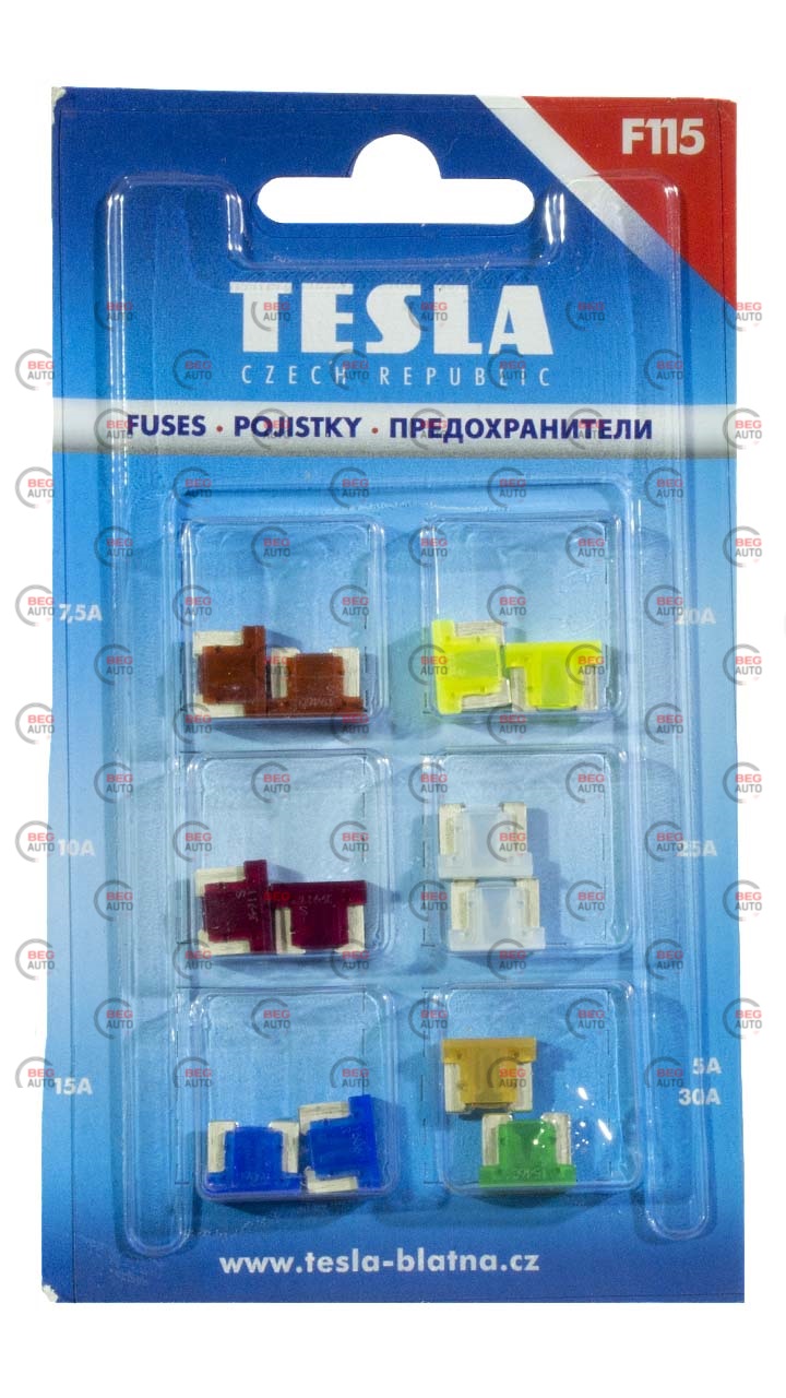 запобіжники Євро micro (mini Low Profile) TESLA блістер (12шт)