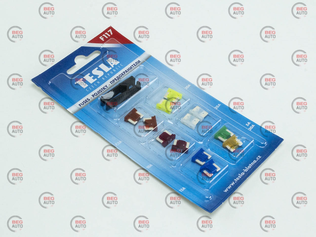 запобіжники Євро micro (mini Low Profile) TESLA блістер (12шт+пінцет)
