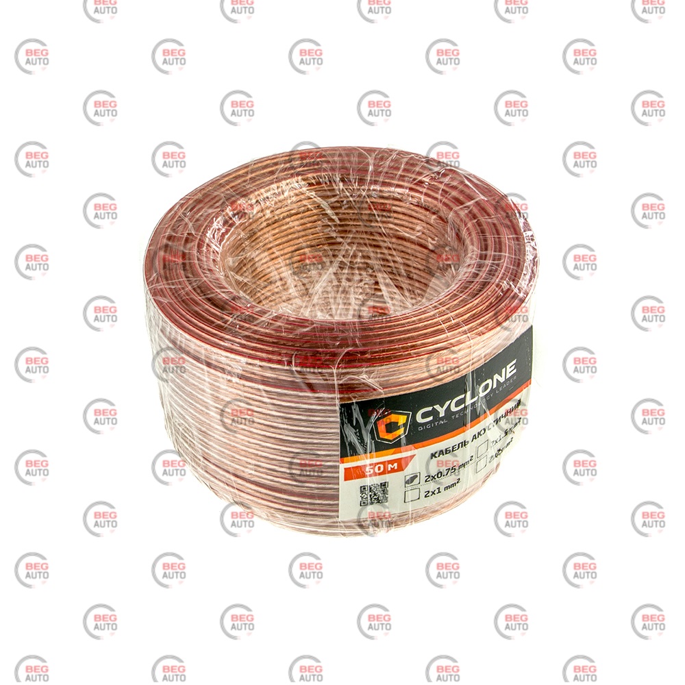 провід акустичний 2 х 0,75 прозорий (бухта 50м)